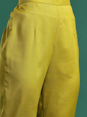 Solid Regular Kurta with Trousers & Dupatta 3