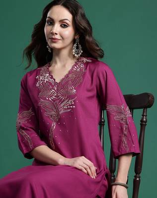 Embroidered Kurta with Trousers 2