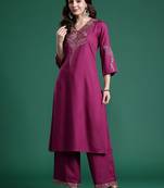 Embroidered Kurta with Trousers