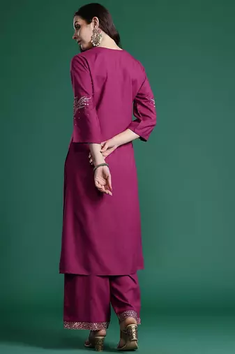 Embroidered Kurta with Trousers