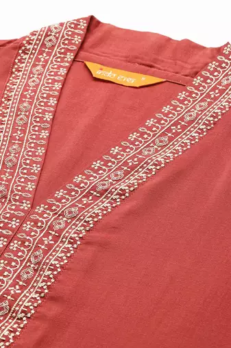 Ethnic Motifs Embroidered Kurta with Trousers & Dupatta