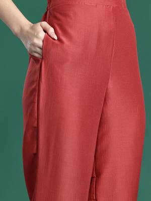 Ethnic Motifs Embroidered Kurta with Trousers & Dupatta 3