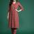 Women Printed Pleated Pure Cotton Kurta with Trousers