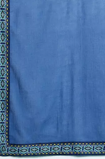 Ethnic Motifs Embroidered Pure Cotton Kurta with Trousers & Dupatta