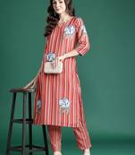 Floral Printed Regular Kurta with Trousers