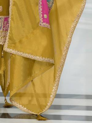 Women Floral Embroidered Kurta with Trousers & Dupatta 4