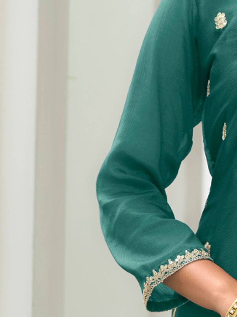Women Ethnic Motifs Embroidered Regular Mirror Work Kurta with Trousers & With Dupatta