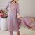 Floral Embroidered Round Neck Thread Work Straight Kurta & Trousers & Dupatta