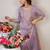 Floral Embroidered Round Neck Thread Work Straight Kurta & Trousers & Dupatta