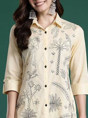 Embroidered Pure Cotton Straight Kurta with Trousers 2