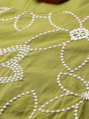 Embroidered Pure Cotton Straight Kurta With Trousers 2