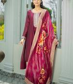 Ethnic Motifs Embroidered Sequinned Kurta With Trousers & Dupatta