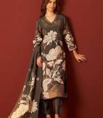 Floral Printed Beads and Stones Kurta With Trousers & \Dupatta