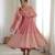 Pink sequins embroidered crunchy silk anarkali with pant & dupatta