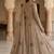 Beige luxury stone embroidered rangoli crush anarkali set