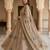Beige luxury stone embroidered rangoli crush anarkali set
