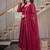 Rani pink sequins embroidered crunchy silk anarkali with pant & dupatta