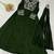 Dark green vichitra silk embroidered gown set