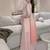 Onion pink moti & embroidery work roman silk kurta palazzo set