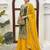 Olive green thread & sequins embroidered crepe kurti with palazzo & dupatta
