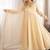 Beige mirror work lace border crush silk anarkali set
