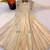 Beige mirror work lace border crush silk anarkali set
