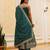 Rama embroidery & mirror work vichitra silk gown with palazzo & dupatta
