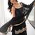 Black coding & mirror work fendy silk kurta palazzo set