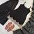Black coding & mirror work fendy silk kurta palazzo set