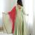 Pista green designer sequins & mirror work roman silk anarkali set