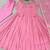 Pink sequins embroidery work georgette gown with pant & dupatta