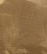 gold zari woven silk blend saree with blouse