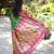 Mehendi green paithani silk blend saree with contrast magenta pink zari border