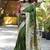 Dark green paithani silk blend saree with floral & peacock motifs