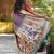 Lavender grey paithani silk blend saree with floral & peacock motifs