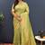 light parrot green & gold woven banarasi silk blend saree with rich zari border