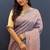 light blue & gold woven banarasi silk blend saree with rich zari border