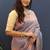 light blue & gold woven banarasi silk blend saree with rich zari border