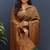 dark green & gold woven banarasi silk blend saree with rich zari border