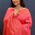 rani pink & gold woven banarasi silk blend saree with rich zari border