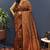 black & gold woven banarasi silk blend saree with rich zari border