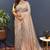 grey & gold woven banarasi silk blend saree with rich zari border