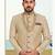 Foun colour full computer amrodery two pice sherwani set with thred  work with fancy botton