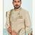 Cream colour havy sherwani set with less, thred & zari hand work