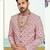 Purple pink colour full computer amrodery sherwani set with thred and stone work with handwork botton, collar