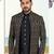 Black colour full computer amrodery two pice sherwani set with thred  work with fancy botton