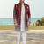 Maroon & off white full computer amrodery two pice sherwani set with thred  work with fancy botton