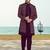 Purple colour full computer amrodery two pice sherwani set with thred  work with fancy botton