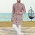 Maroon & off white full computer amrodery two pice sherwani set with thred  work with fancy botton