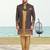 Nevy blue & beige colour full computer amrodery two pice sherwani set with thred  work with fancy botton